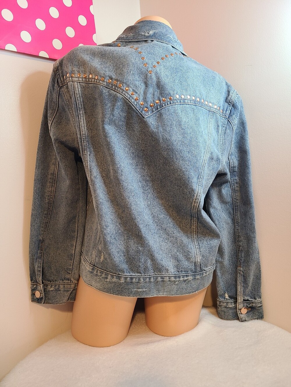 Retired Victoria's Secret Very Sexy Studded Denim Trucker Jacket Size M